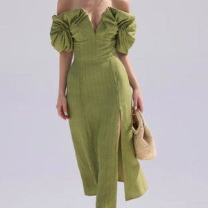 Cult Gaia Muna Dress Palm Green size 10